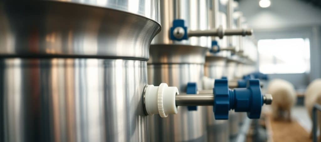 raccords-vannes-tuyaux-alimentaires-lait